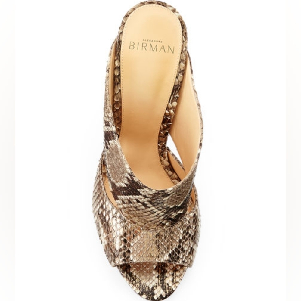 Alexandre Birman Latoya Metallic Python Mule - Picture 3 of 12
